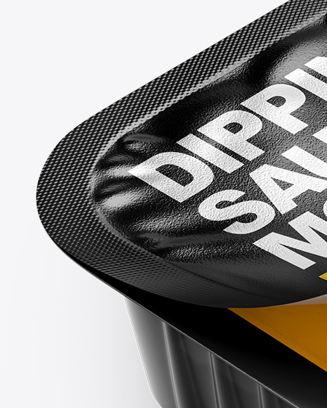 Hot Mustard Dipping Sauce Mockup (High Angle Shot) PSD #2
