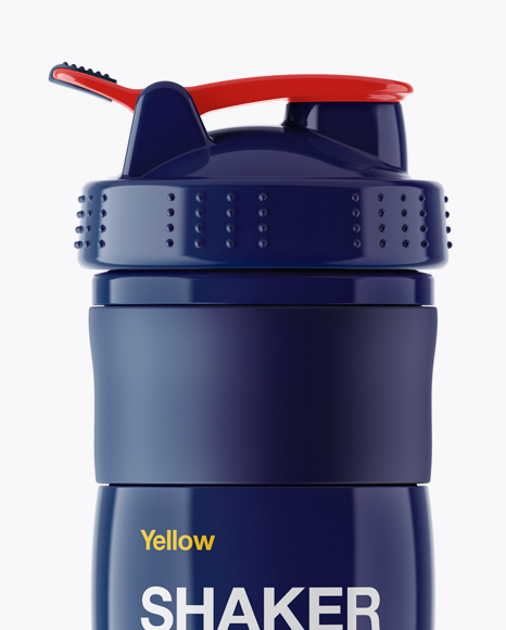 Download Glossy Shaker Bottle With Blender Ball Mockup in Bottle ...