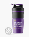 Download Matte Shaker Bottle With Blender Ball Mockup in Bottle ...