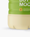 Matte PET Bottle - Front View on Yellow Images Object Mockups