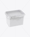 Glossy Butter Tub Mockup - Halfside View (High-Angle Shot) - Free