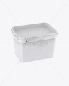 Matte Butter Tub Mockup - Halfside View (High-Angle Shot) - Free