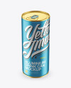 Download 1L Metallic Aluminium Can Mockup (High-Angle Shot) in Can Mockups on Yellow Images Object Mockups