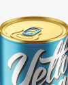 1L Metallic Aluminium Can Mockup (High-Angle Shot) on Yellow Images