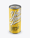 Download 1L Glossy Aluminium Can Mockup (High Angle) in Can Mockups on Yellow Images Object Mockups