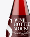 Download Clear Glass Bottle With Red Wine Mockup in Bottle Mockups ... Yellowimages Mockups