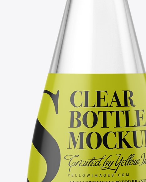 Clear Glass Bottle With Grappa Mockup PSD #4