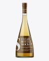 Download Clear Glass Bottle With White Wine Mockup in Bottle ... Yellowimages Mockups