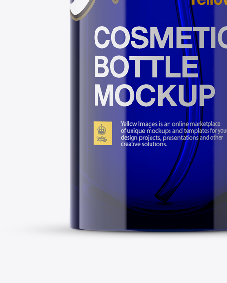 Blue Spray Bottle Mockup PSD #1