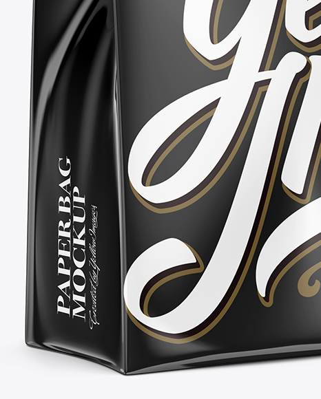 Glossy Bag Mockup   Halfside View PSD #1