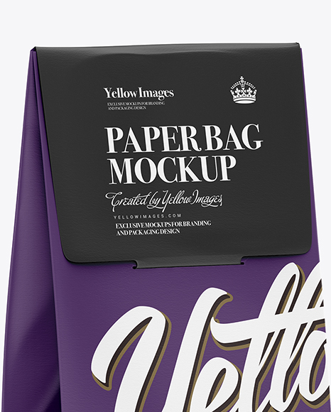 Matte Paper Bag Mockup   Halfside View PSD #3