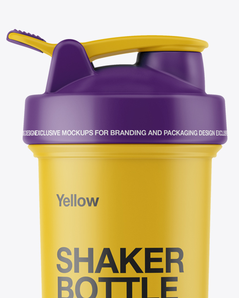 Download Matte Shaker Bottle With Blender Ball Mockup In Bottle Mockups On Yellow Images Object Mockups