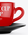 Download Glossy Coffee Cup Mockup - Front View in Object Mockups on Yellow Images Object Mockups