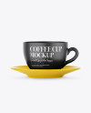 Download Matte Coffee Cup Mockup - Front View in Object Mockups on ... Yellowimages Mockups