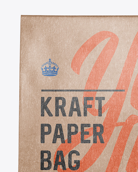 Kraft Paper Bag Mockup   Front View PSD #3