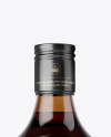 Square Amber Glass Bottle With Red Liquor Mockup