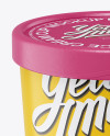 Ice Cream Carton Round Box - High-Angle Shot on Yellow Images Object