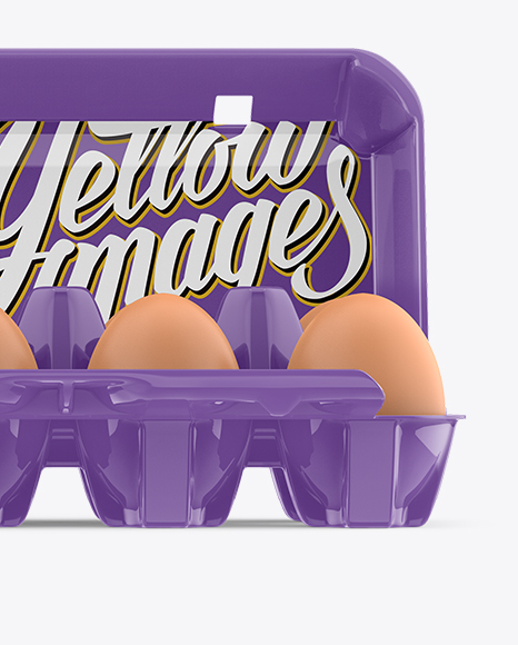 Open Glossy Egg Container   Front View PSD #1