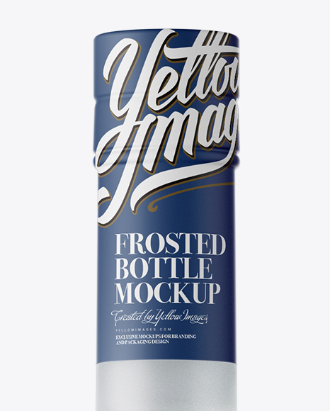 Download Frosted Glass Bottle With Vodka Mockup in Bottle Mockups ... Yellowimages Mockups