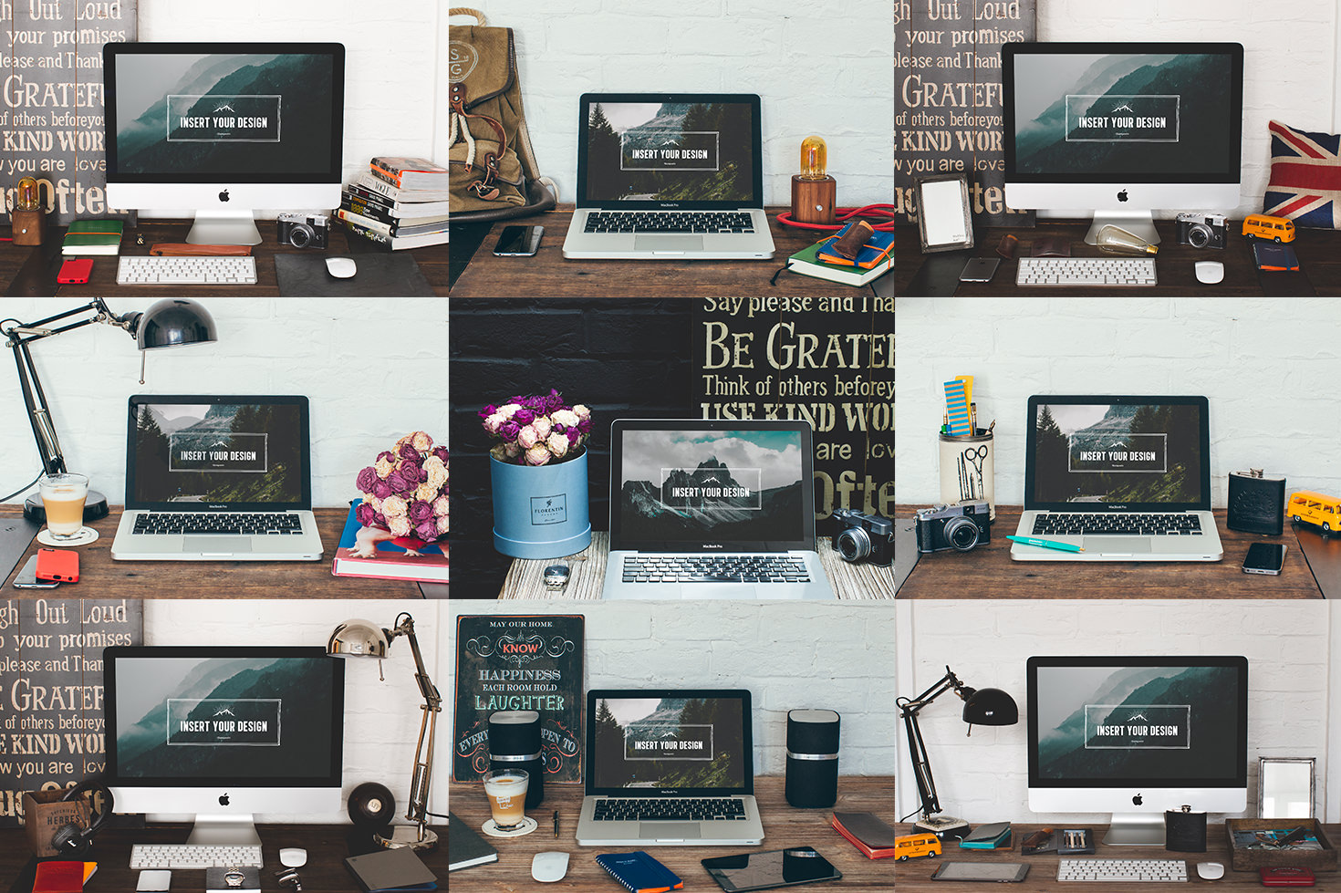 Download 20 Imac Macbook Screen Mockups In Device Mockups On Yellow Images Creative Store