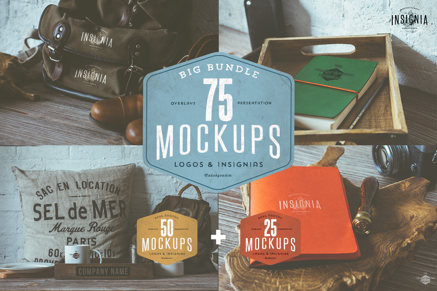 75 Hip Logo Overlay Mock-Ups