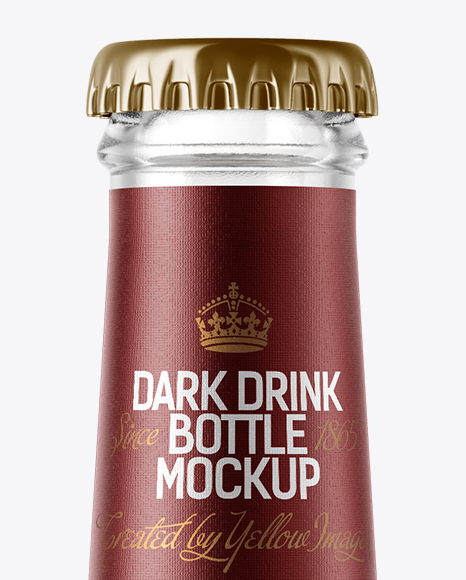 200ml Clear Glass Bottle with Dark Drink Mockup - Free Download Images