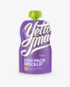 Download Matte Doy-Pack Mockup - Front View in Pouch Mockups on Yellow Images Object Mockups