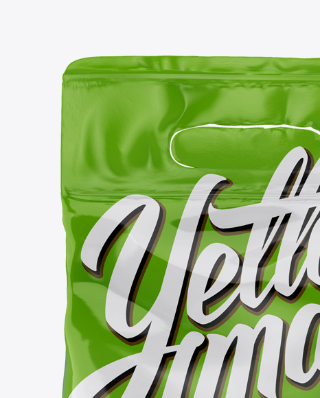 Glossy Stand up Bag Mockup   Front View PSD #2