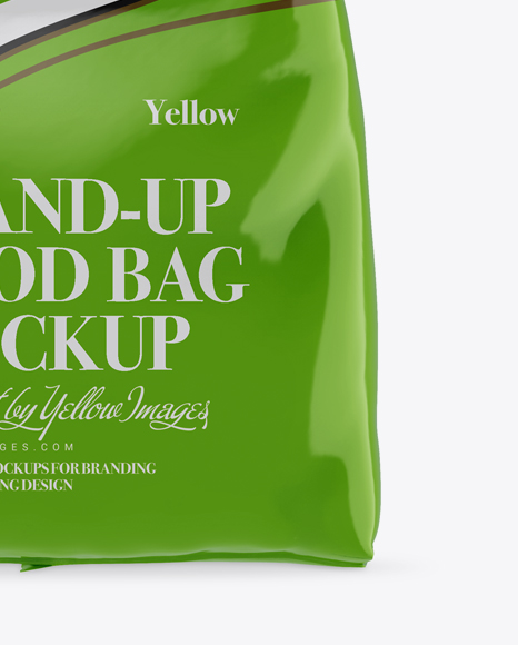 Glossy Stand up Bag Mockup   Front View PSD #1