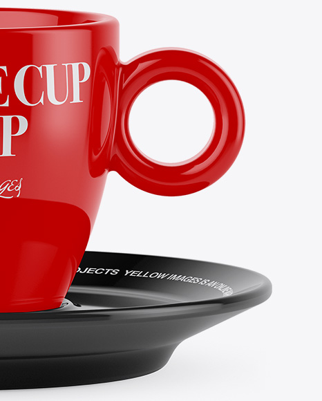 Glossy Coffee Cup   High Angle Shot PSD #2