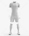 Football Kit with V-Neck T-Shirt Mockup / Front View