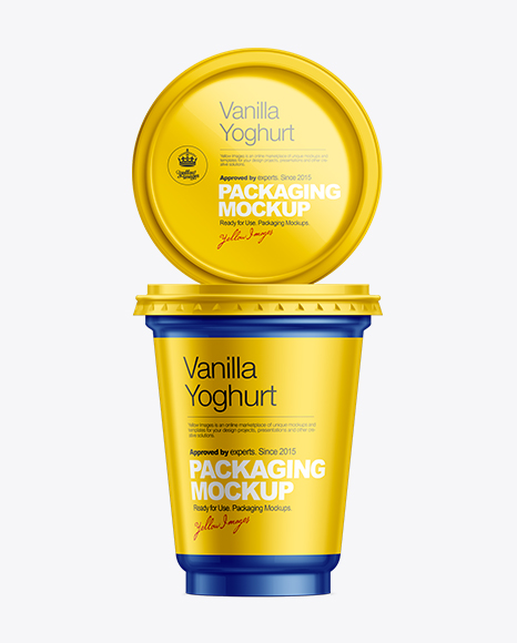 Plastic Container for Dairy Mockup PSD #4