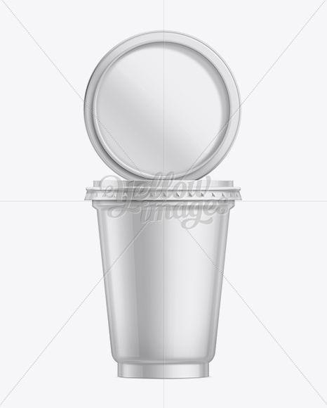 Plastic Container for Dairy Mockup PSD #3