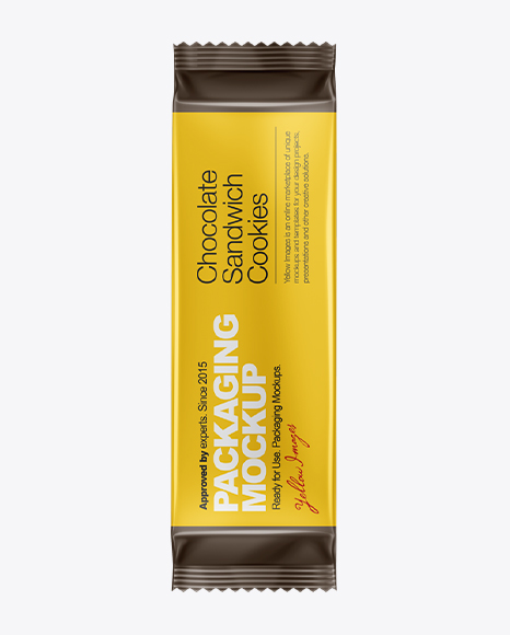 Download Cookie Packaging Mockup In Flow Pack Mockups On Yellow Images Object Mockups