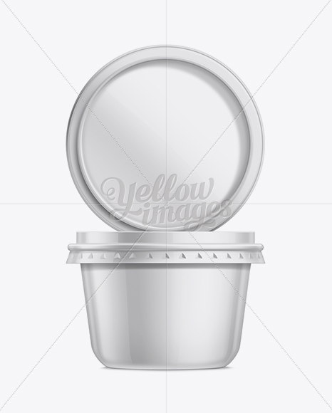 Download Plastic Container For Dairy Foods Mockup In Cup Bowl Mockups On Yellow Images Object Mockups