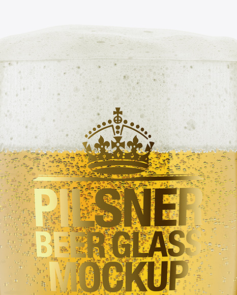 Pilsner Beer Glass Mockup PSD #3