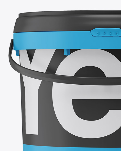 Download Matte Plastic Bucket Mockup - Front View in Bucket & Pail ...