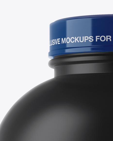 Matte Protein Jar Mockup PSD #4