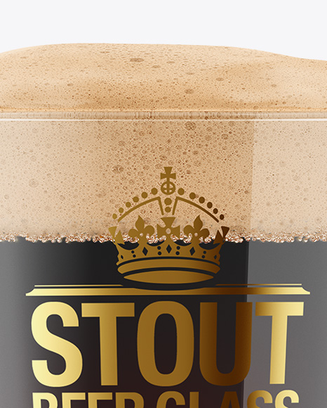 Stout Beer Glass Mockup PSD #3