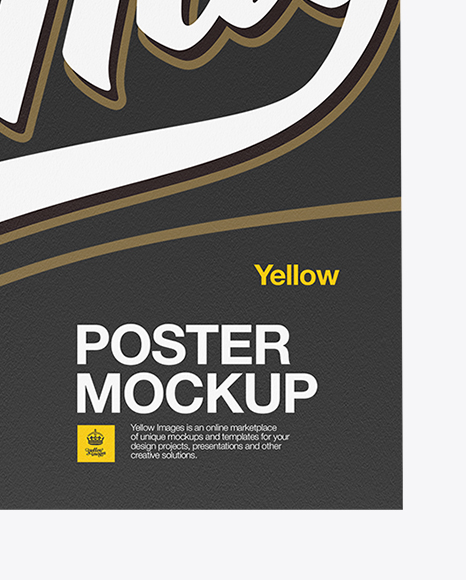 A2 Poster Mockup In Indoor Advertising Mockups On Yellow Images Object Mockups