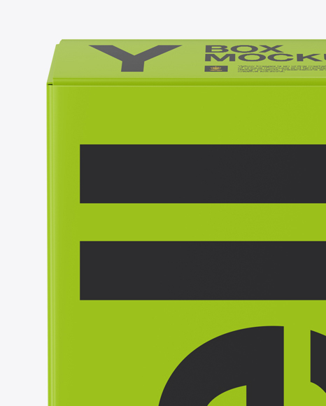 Paper Box Mockup   Front View (High Angle) PSD #2