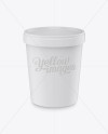 Matte Ice Cream Round Box - Front View (High Angle Shot) - Free