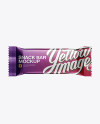 Download Matte Metallic Snack Bar Mockup in Flow-Pack Mockups on Yellow Images Object Mockups