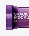 Download Matte Metallic Snack Bar Mockup in Flow-Pack Mockups on Yellow Images Object Mockups