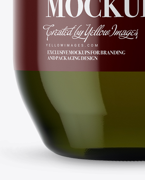 3l Green Glass Oil Bottle With Handle Mockup In Bottle Mockups On Yellow Images Object Mockups