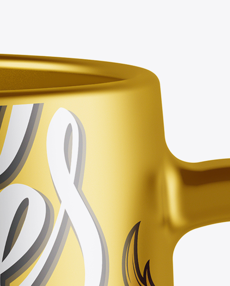 Metallic Mug Mockup PSD #2