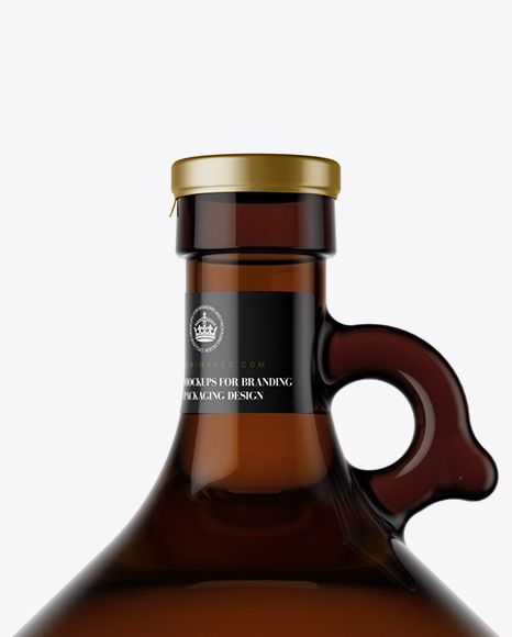 3L Amber Glass Bottle With Handle Mockup PSD #2