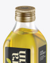 0.5L Clear Glass Olive Oil Bottle Mockup - Halfside view (High-Angle