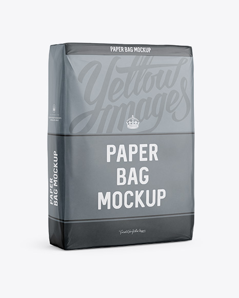 Download Paper Bag Mockup Halfside View In Bag Sack Mockups On Yellow Images Object Mockups Yellowimages Mockups
