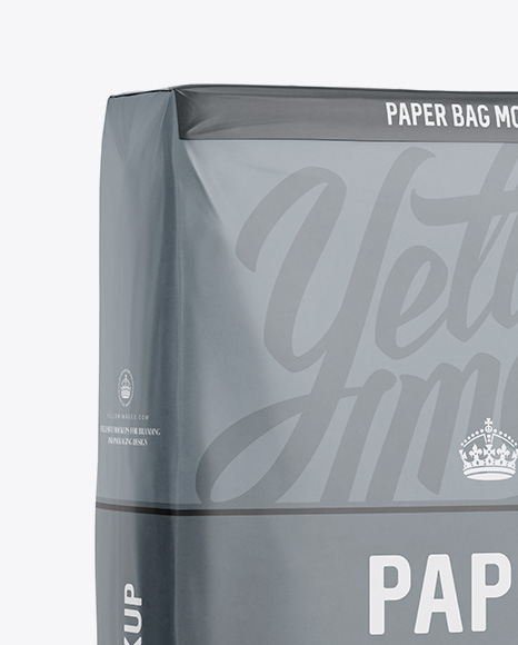Download Paper Bag Mockup Halfside View In Bag Sack Mockups On Yellow Images Object Mockups PSD Mockup Templates
